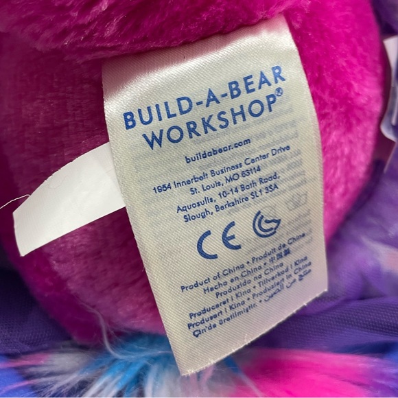 Large Plush Build a Bear Pink Unicorn Stuffed Animal Girl Power BFF XOXO - Picture 9 of 9